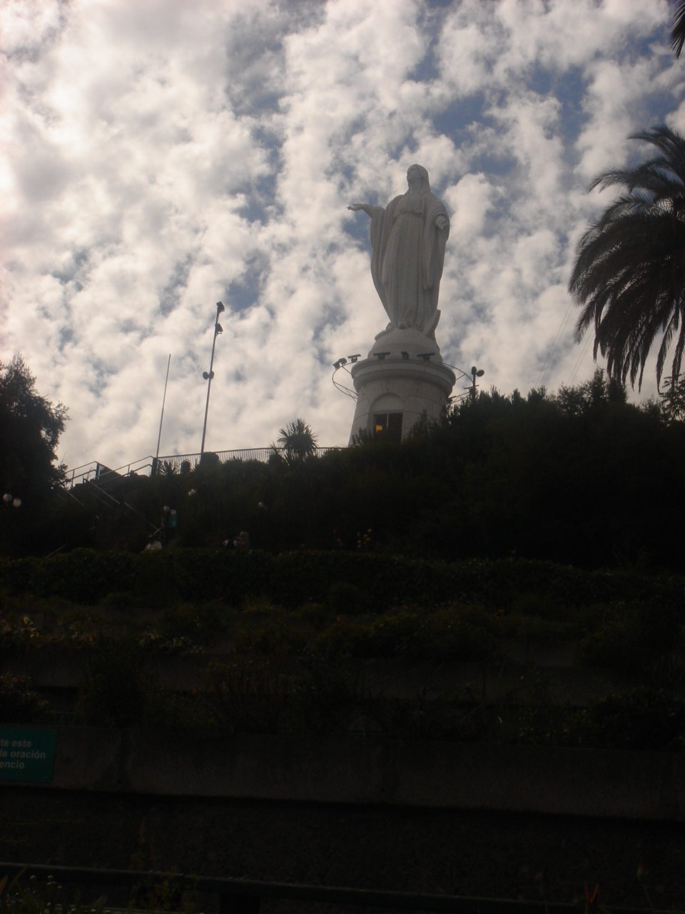 Mother Mary watching out, in Santiago