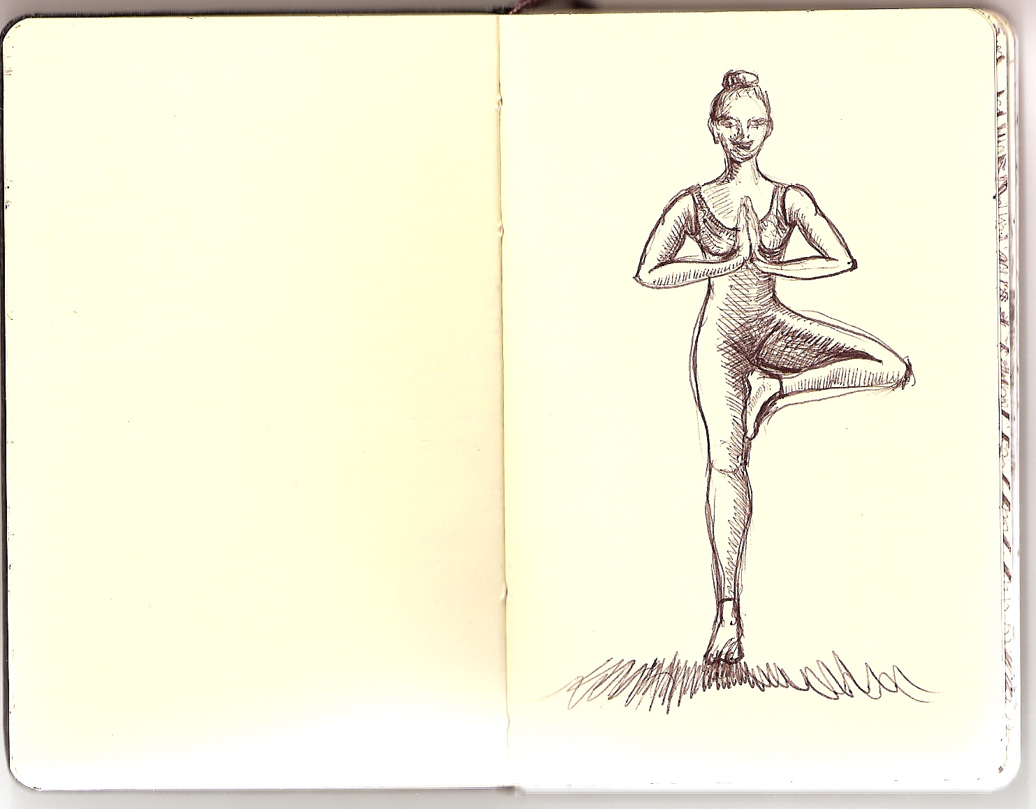 vikrasana, as the pose appears on the outside
