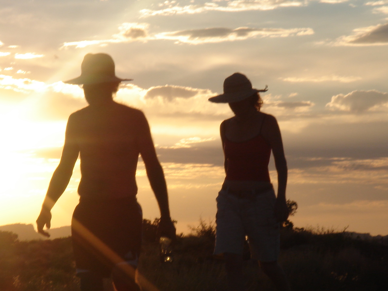 Froggie and Ginny walking together into the sunset of LIFE--together at LAST!!!