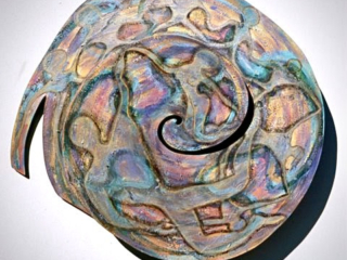 Spiral #11, mixed media, 32x45x7 inches