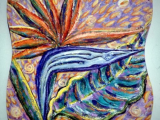 Chrysalis I, mixed media, 24x48 inches